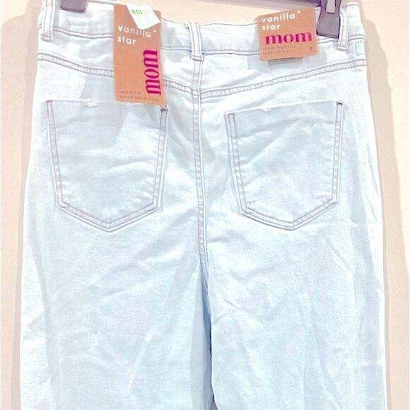 New Vanilla Star | Super High Rise Mom Jeans Tapered Distressed NWT 29/9 - Picture 5 of 5